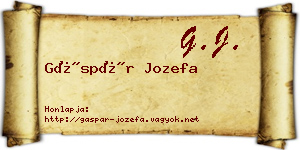 Gáspár Jozefa névjegykártya