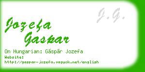 jozefa gaspar business card