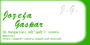 jozefa gaspar business card